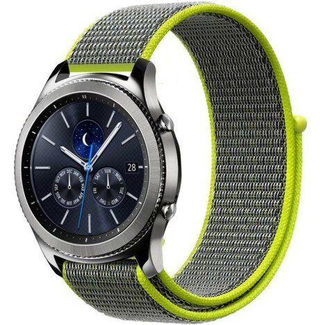 Curea ceas Smartwatch Samsung Galaxy Watch 4, Watch 4 Classic, Gear S2, iUni 20 mm Soft Nylon Sport,